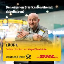 Anzeige der Deutschen Post zu vogelcheckt.de