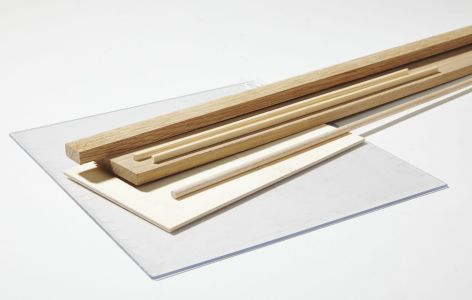 Material für Würfelturm Holz und Acrylglas