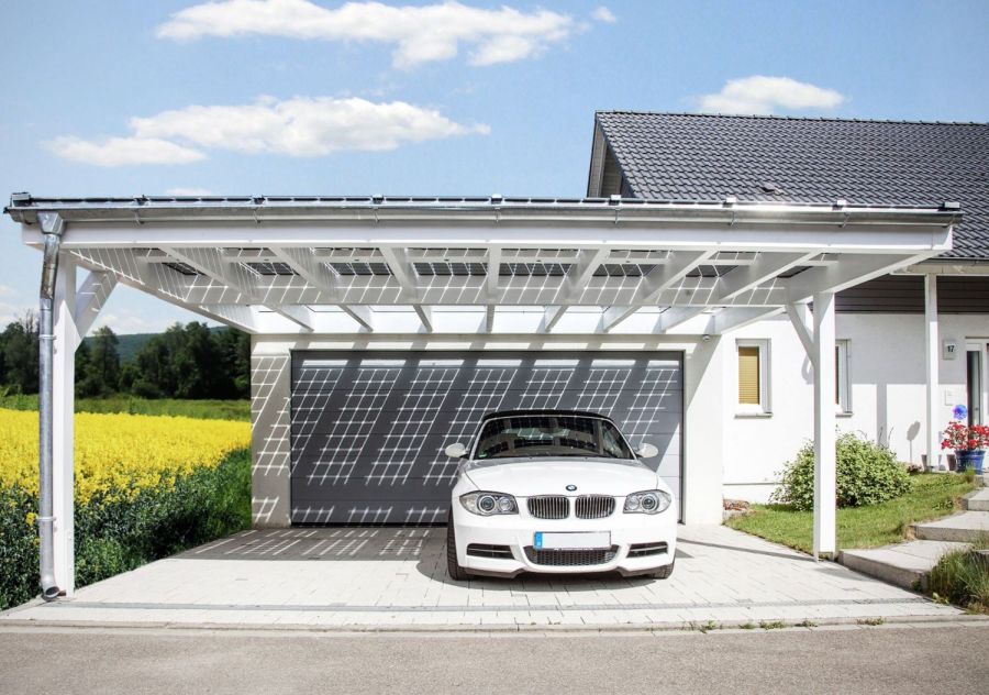 Ästhetik Carport mit Solardach
