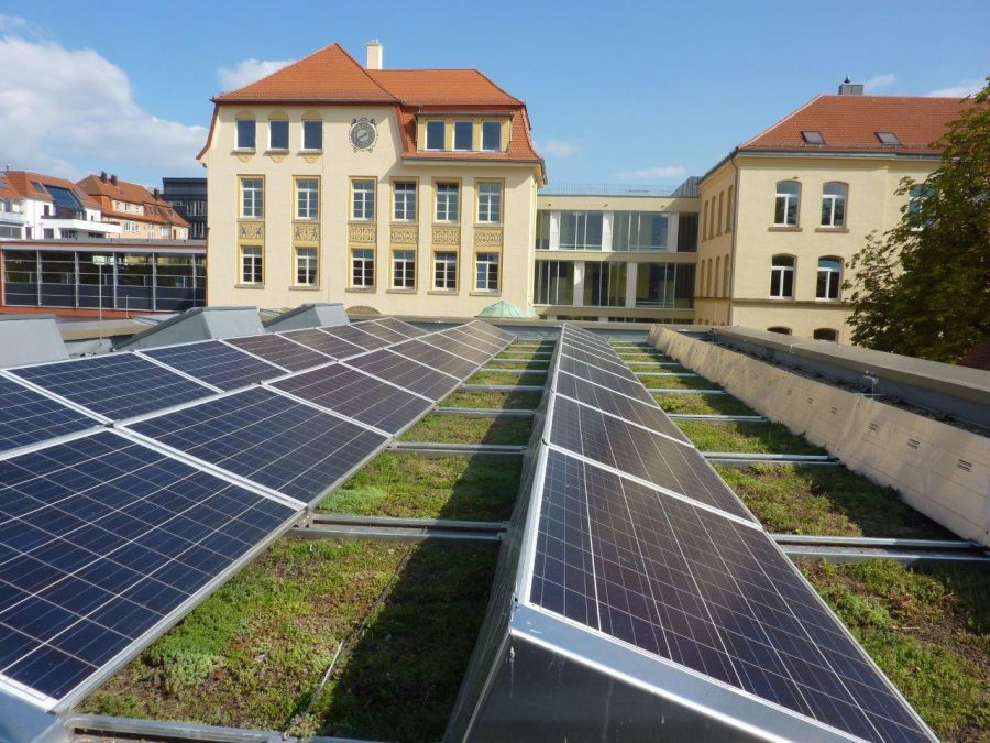 Photovoltaikanlage auf Flachdach in Ludwigsburg