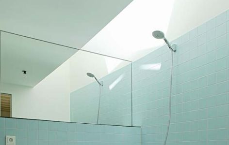 Dachgeschoss-Grundriss: Badezimmer mit Oberlicht
