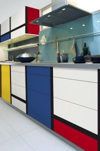 Küchenfronten im Bauhaus-Stil