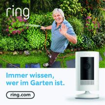 Anzeige der Firma Ring für Überwachungskameras