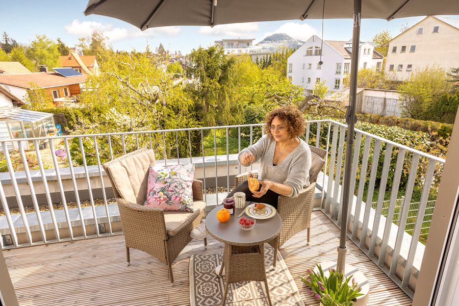 Terrasse auf Garage